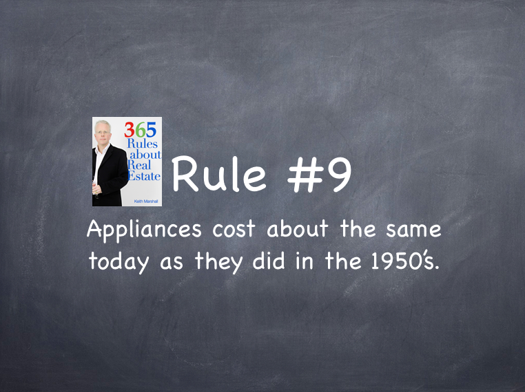 Rule #9: Appliances cost about the same today as they did in the 1950‘s