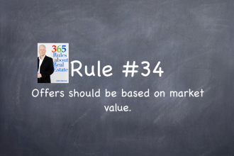 Rule #34: Offers should be based on market value not on what the buyer can afford.