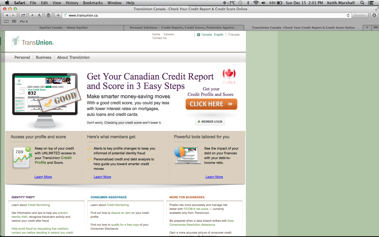 Where can I get my FREE credit report? - Keith Marshall, Realtor